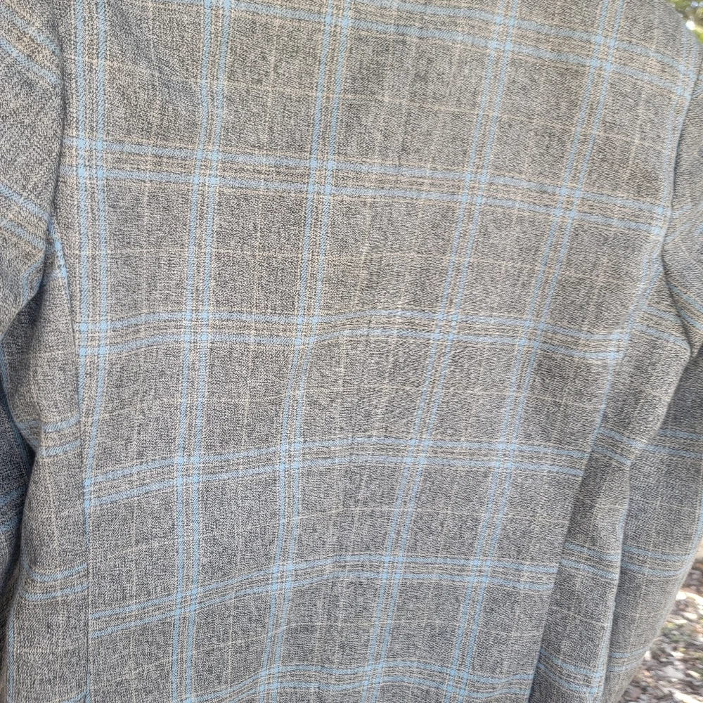 Izsaac Mizrachi Blazer Grey And Blue Size Small Like New - Picture 6 of 7
